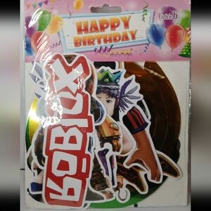 Bundle of Roblox birthday supplies.